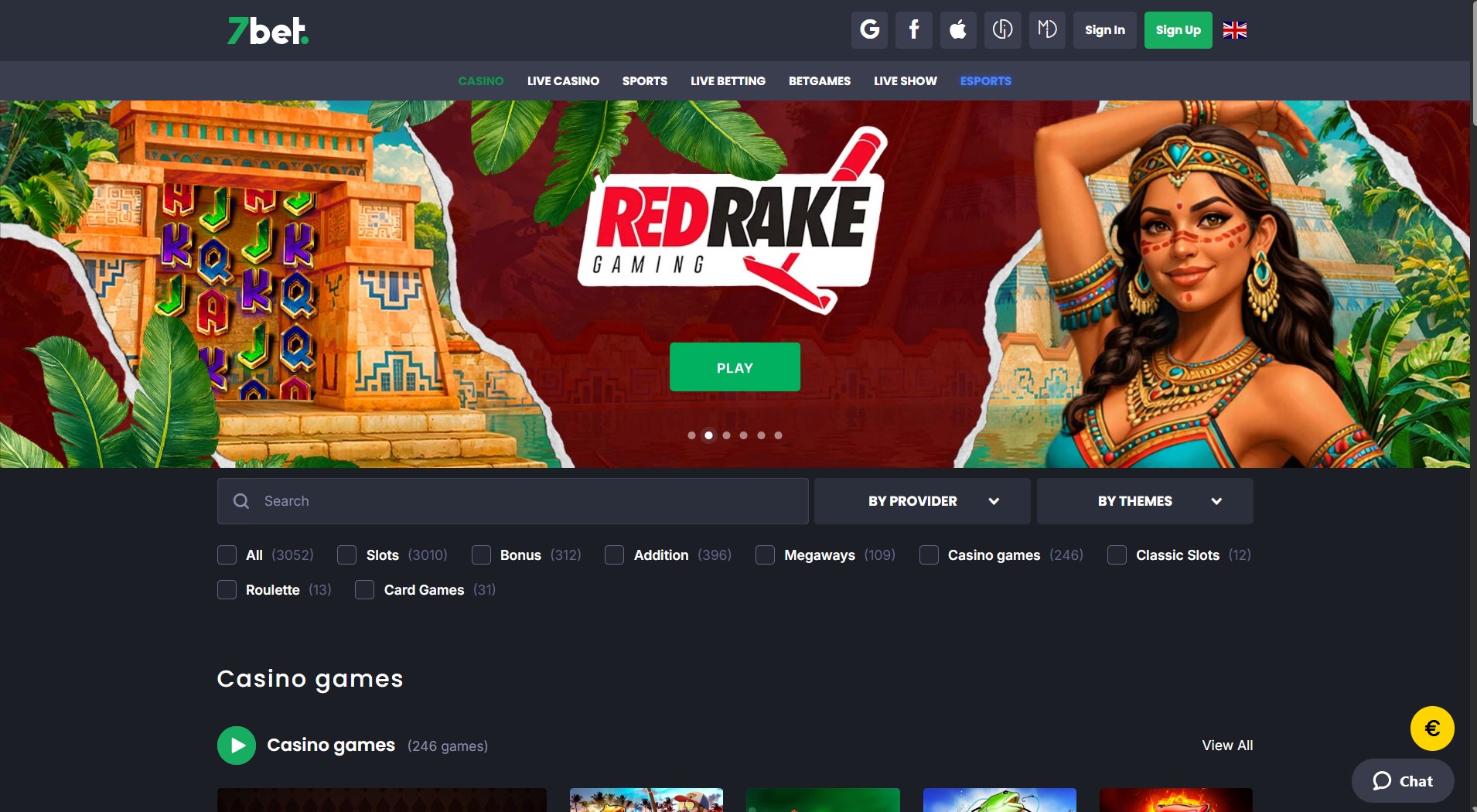 7. 7bet Kazino- Līdzsvarots Tiešsaistes Kazino Piedāvājums