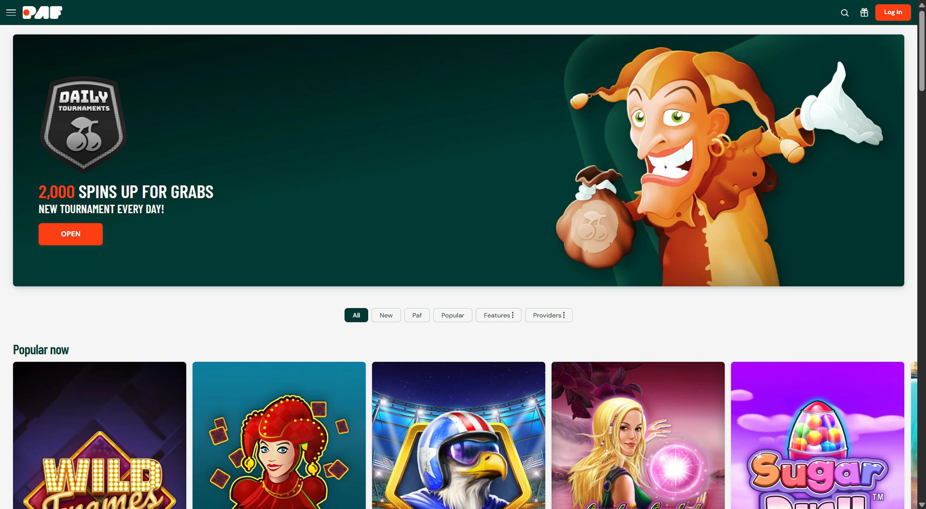 6. Paf kazino- Ātrās tiešsaistes kazino izmaksas